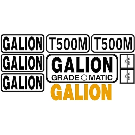 Aftermarket New Decal Set for Galion Model T500M Grade O Matic Machines MAE30-0237